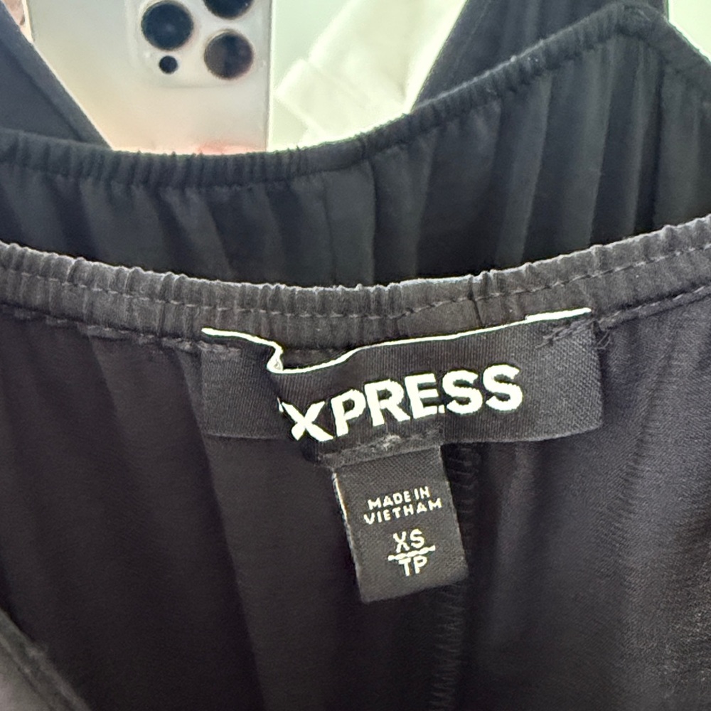 Express Black Mini Dress with Ruffles - Picture 2 of 6